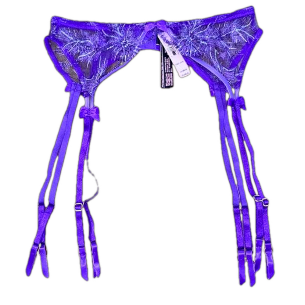 Victoria’s Secret Very Sexy Starstruck Garter Belt Purple NWT